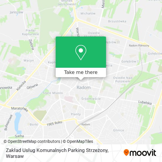 Карта Zakład Usług Komunalnych Parking Strzeżony