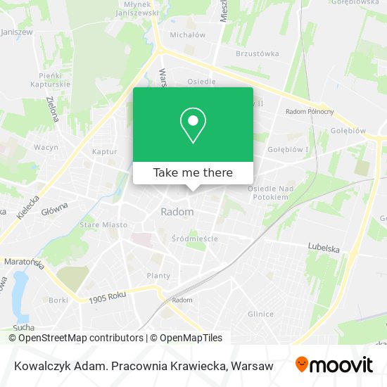 Kowalczyk Adam. Pracownia Krawiecka map