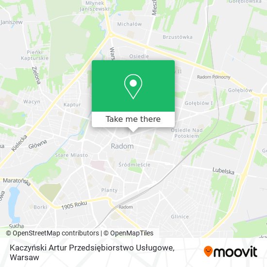 Kaczyński Artur Przedsiębiorstwo Usługowe map