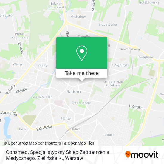 Consmed. Specjalistyczny Sklep Zaopatrzenia Medycznego. Zielińska K. map