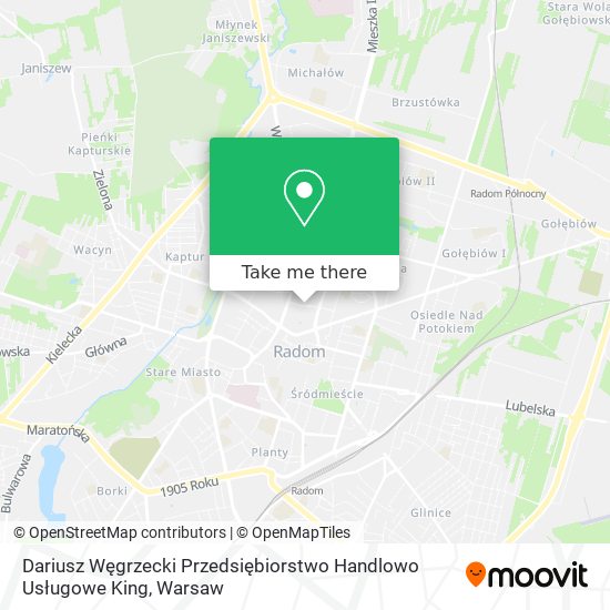 Dariusz Węgrzecki Przedsiębiorstwo Handlowo Usługowe King map