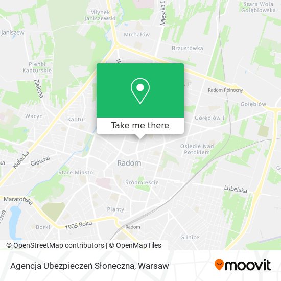 Agencja Ubezpieczeń Słoneczna map