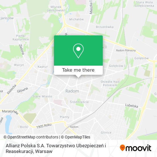 Allianz Polska S.A. Towarzystwo Ubezpieczeń i Reasekuracji map