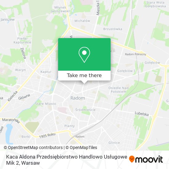 Kaca Aldona Przedsiębiorstwo Handlowo Usługowe Mik 2 map