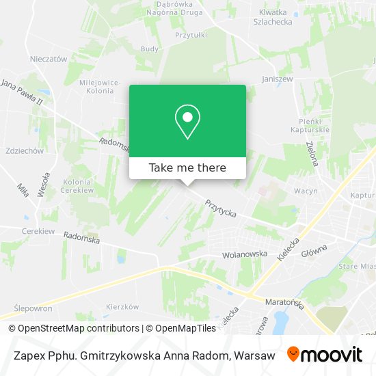 Zapex Pphu. Gmitrzykowska Anna Radom map