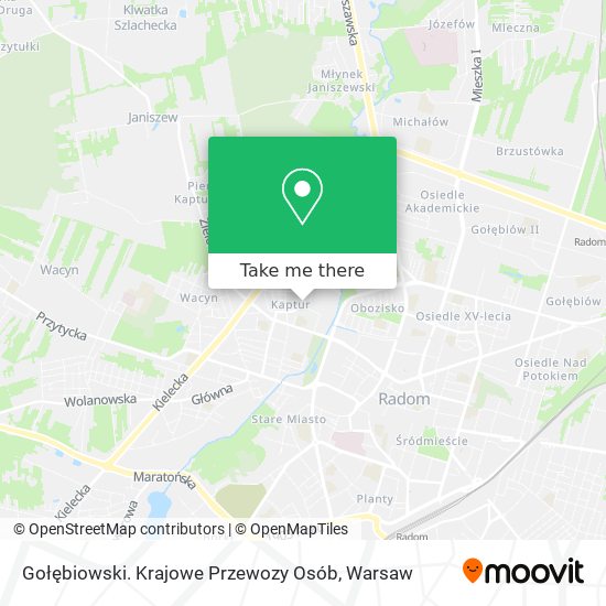 Gołębiowski. Krajowe Przewozy Osób map