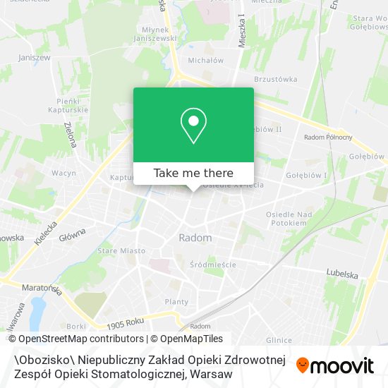 \Obozisko\ Niepubliczny Zakład Opieki Zdrowotnej Zespół Opieki Stomatologicznej map