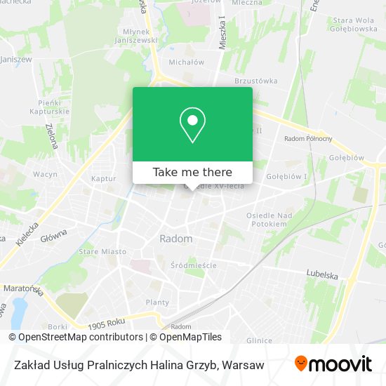 Zakład Usług Pralniczych Halina Grzyb map