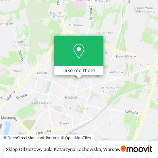 Sklep Odzieżowy Jula Katarzyna Lachowska map