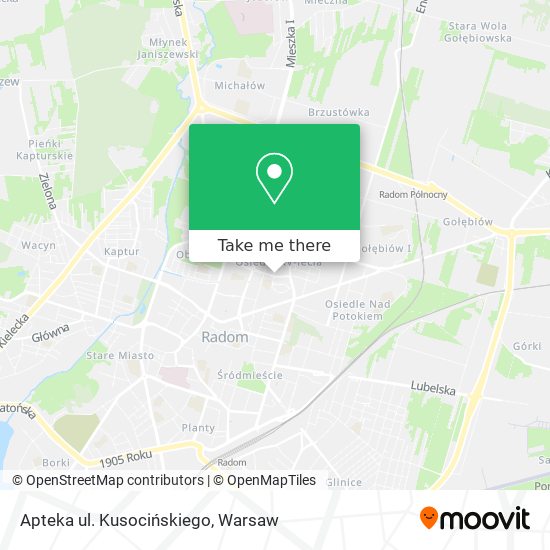 Apteka ul. Kusocińskiego map