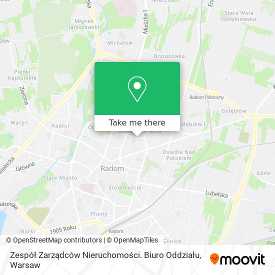 Zespół Zarządców Nieruchomości. Biuro Oddziału map