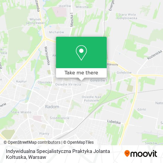 Indywidualna Specjalistyczna Praktyka Jolanta Kołtuska map