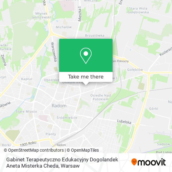 Gabinet Terapeutyczno Edukacyjny Dogolandek Aneta Misterka Cheda map