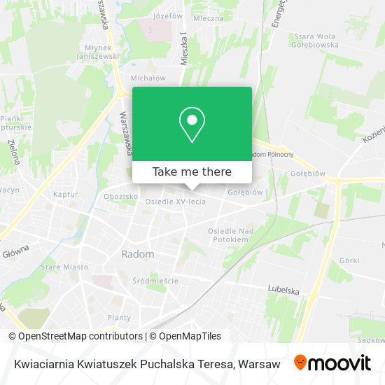 Kwiaciarnia Kwiatuszek Puchalska Teresa map