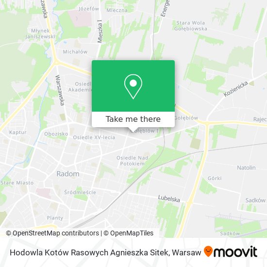 Hodowla Kotów Rasowych Agnieszka Sitek map