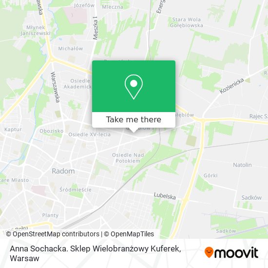 Anna Sochacka. Sklep Wielobranżowy Kuferek map