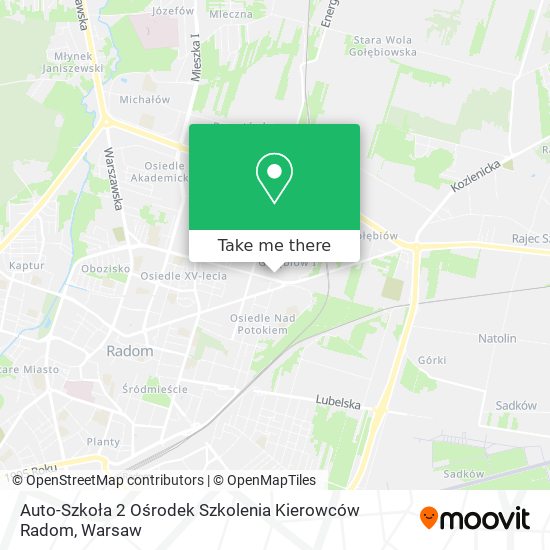 Auto-Szkoła 2 Ośrodek Szkolenia Kierowców Radom map