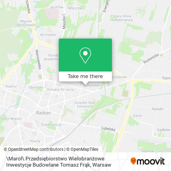 \Marol\ Przedsiębiorstwo Wielobranżowe Inwestycje Budowlane Tomasz Frąk map