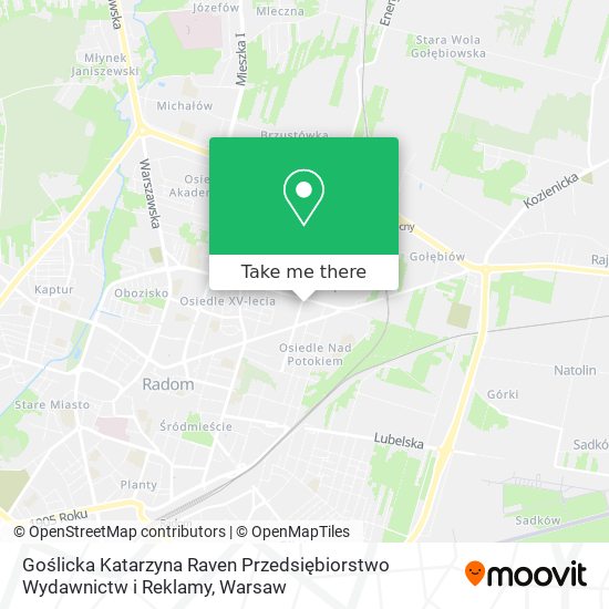 Goślicka Katarzyna Raven Przedsiębiorstwo Wydawnictw i Reklamy map