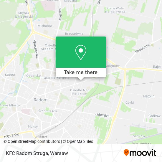 KFC Radom Struga map