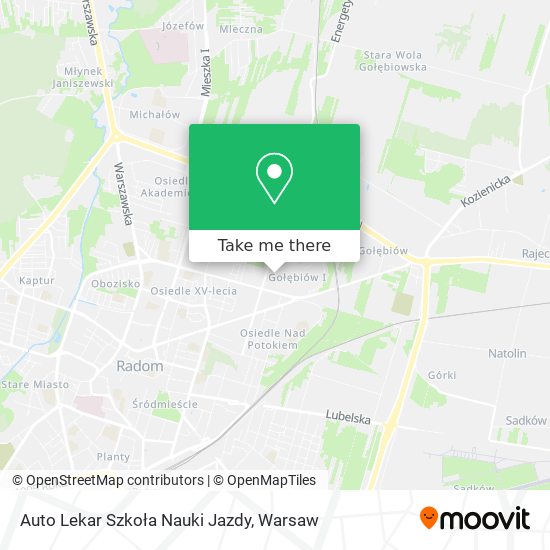 Auto Lekar Szkoła Nauki Jazdy map