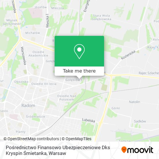 Pośrednictwo Finansowo Ubezpieczeniowe Dks Kryspin Śmietanka map