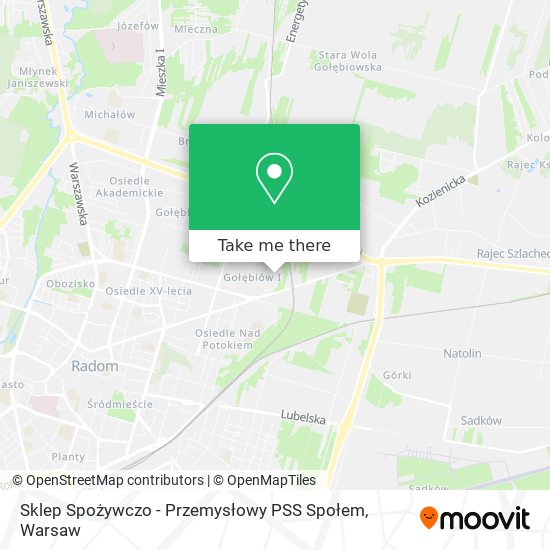 Sklep Spożywczo - Przemysłowy PSS Społem map