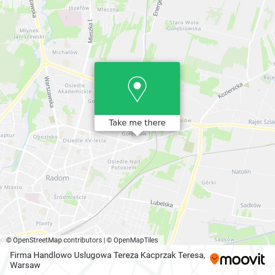 Firma Handlowo Uslugowa Tereza Kacprzak Teresa map