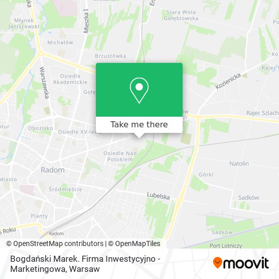 Bogdański Marek. Firma Inwestycyjno - Marketingowa map