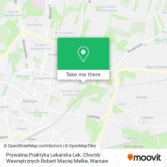 Prywatna Praktyka Lekarska Lek. Chorób Wewnętrznych Robert Maciej Melke map