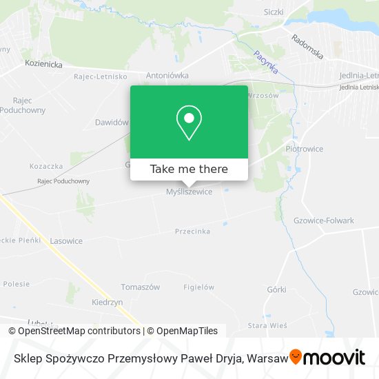 Sklep Spożywczo Przemysłowy Paweł Dryja map