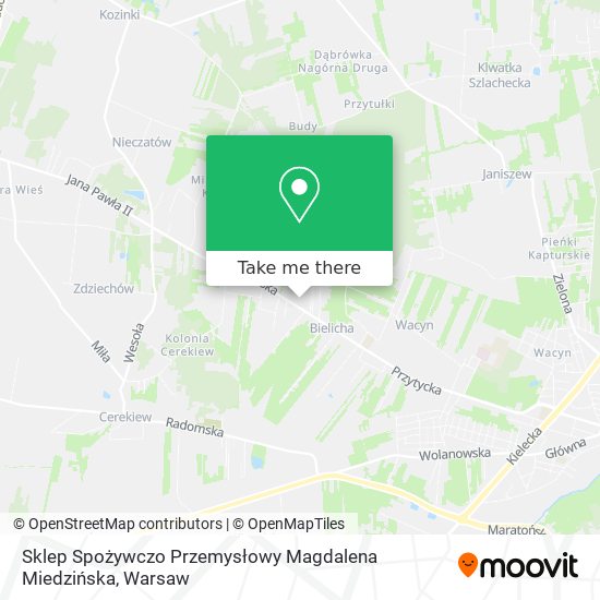 Sklep Spożywczo Przemysłowy Magdalena Miedzińska map