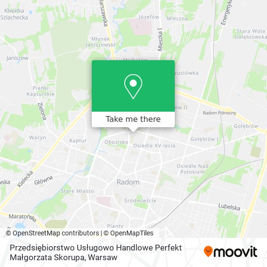 Przedsiębiorstwo Usługowo Handlowe Perfekt Małgorzata Skorupa map