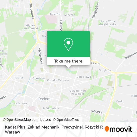 Kadet Plus. Zakład Mechaniki Precyzyjnej. Różycki R. map