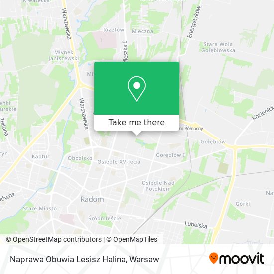 Naprawa Obuwia Lesisz Halina map