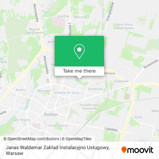 Janas Waldemar Zakład Instalacyjno Usługowy map