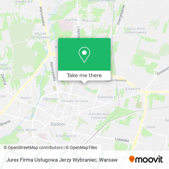 Jurex Firma Usługowa Jerzy Wybraniec map