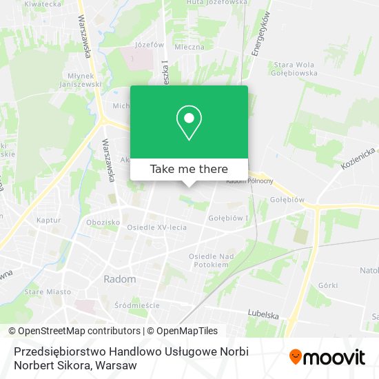 Przedsiębiorstwo Handlowo Usługowe Norbi Norbert Sikora map