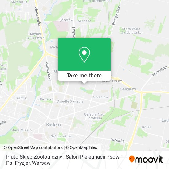 Pluto Sklep Zoologiczny i Salon Pielęgnacji Psów - Psi Fryzjer map