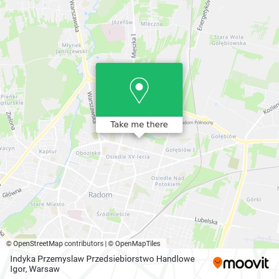 Indyka Przemyslaw Przedsiebiorstwo Handlowe Igor map