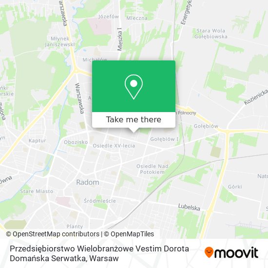 Przedsiębiorstwo Wielobranżowe Vestim Dorota Domańska Serwatka map