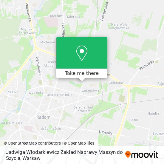 Jadwiga Włodarkiewicz Zakład Naprawy Maszyn do Szycia map