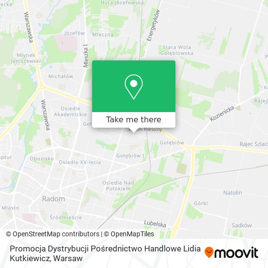 Promocja Dystrybucji Pośrednictwo Handlowe Lidia Kutkiewicz map