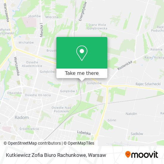 Kutkiewicz Zofia Biuro Rachunkowe map