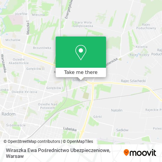 Wiraszka Ewa Pośrednictwo Ubezpieczeniowe map