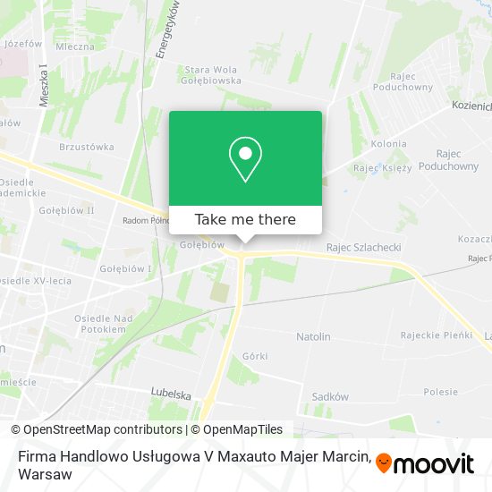 Firma Handlowo Usługowa V Maxauto Majer Marcin map