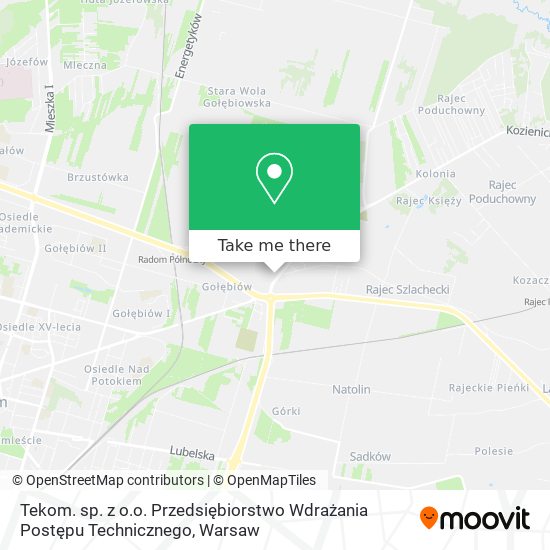 Tekom. sp. z o.o. Przedsiębiorstwo Wdrażania Postępu Technicznego map