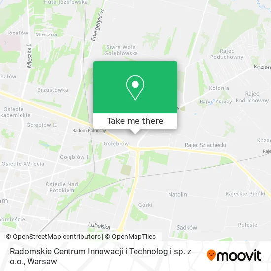 Карта Radomskie Centrum Innowacji i Technologii sp. z o.o.