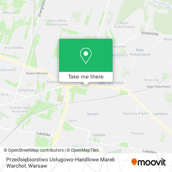 Przedsiębiorstwo Usługowo-Handlowe Marek Warchoł map