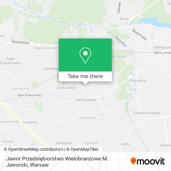 Jawor Przedsiębiorstwo Wielobranżowe M. Jaworski map